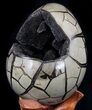 Septarian Dragon Egg Geode - Crystal Filled #37357-2